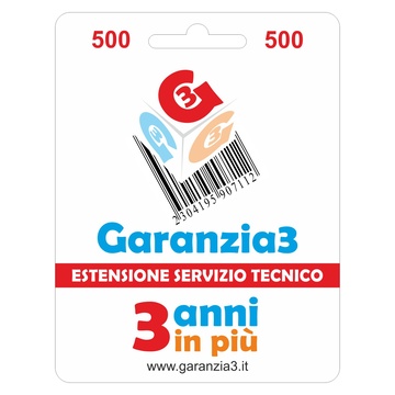 Garanzia 3 - Estensione del servizio tecnico 3 Anni - Oggetti fino a Euro 500