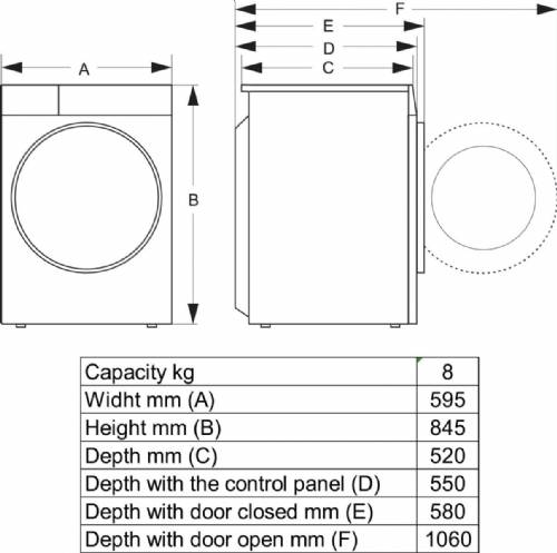 Hisense DH3S802BW2 Asciugatrice