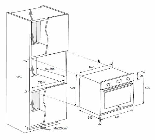 Hoover HO752170B forno