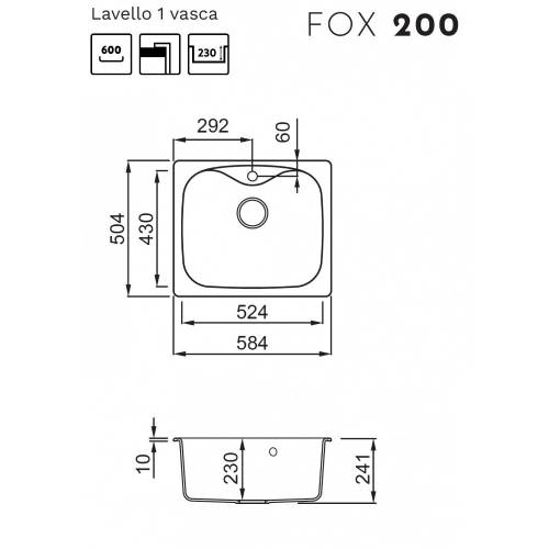 Elleci LMF20079 FOX 200 lavello