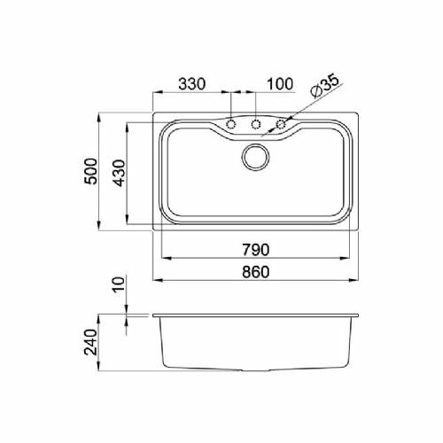 Elleci LGF36062 FOX 360 lavello