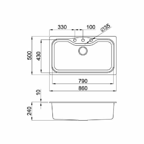 Elleci LMF36079 FOX 360 lavello