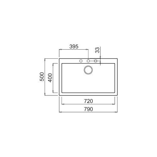 Elleci LKQ13086 QUADRA 130 lavello