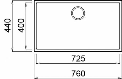 Elleci LKQ13095BSO QUADRA 130 SOTTOTOP lavello