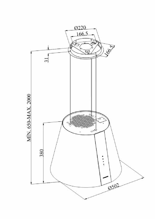 Silverline 4386 cappa a isola bianco perla