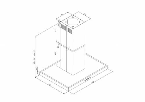 Silverline 4110 cappa a isola inox 90 cm
