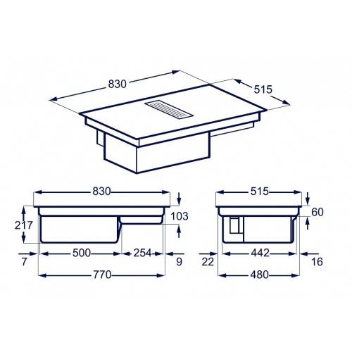 Electrolux KCC84453CK piano ad induzione con cappa