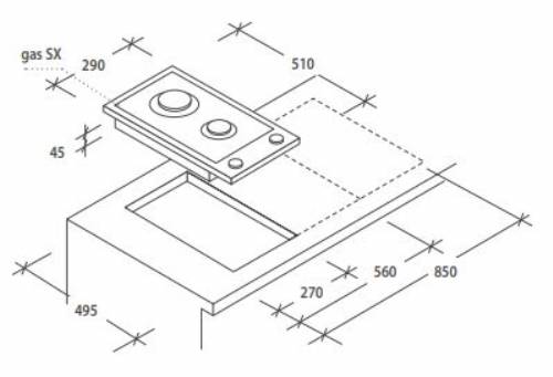 Candy CHW23X piano cottura