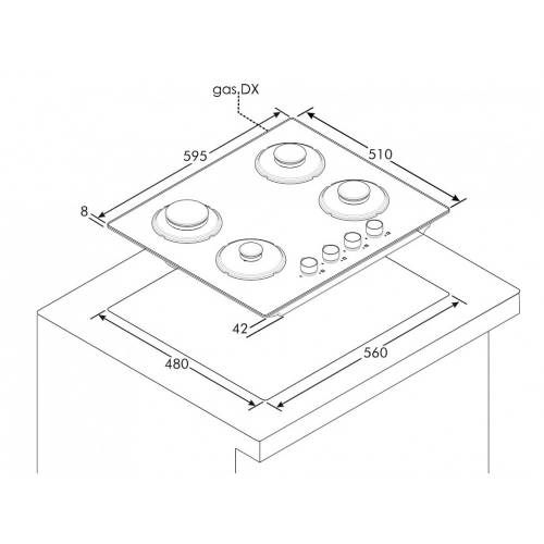 Candy CVG6B piano cottura