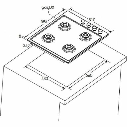 Candy CHW6LBB piano cottura