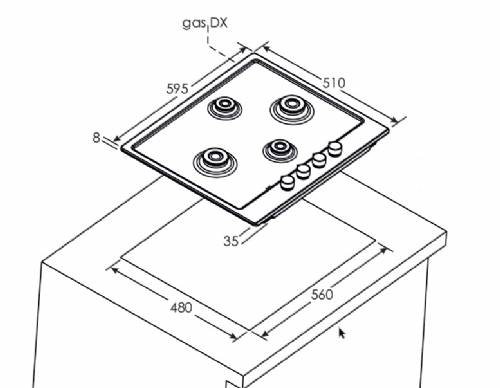 Candy CHG6D4WTX piano cottura