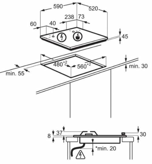Electrolux KGG64362W piano cottura