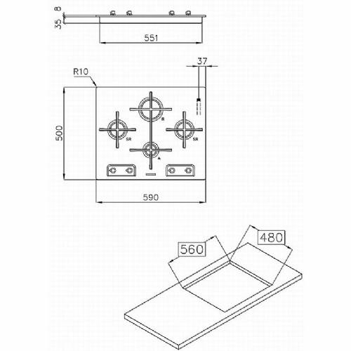 Foster 7066 052 piano cottura