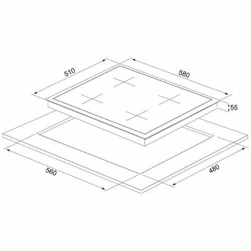 Silverline AS5238 piano cottura