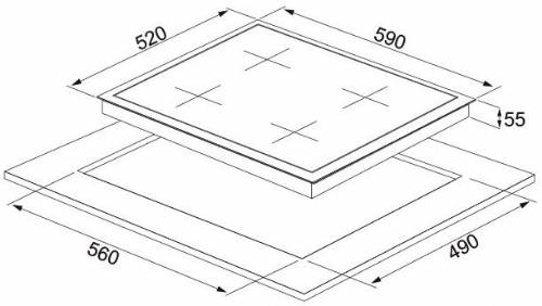 Silverline CS5404B01 piano cottura