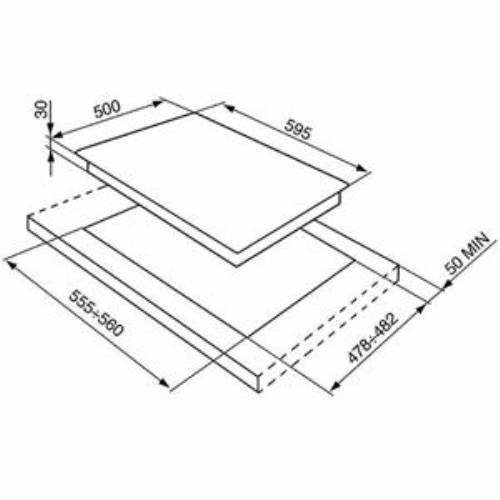 Smeg SRV864POGH Piano di cottura