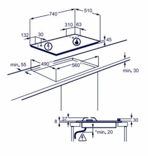Electrolux KGG753753K piano cottura