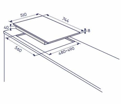 Electrolux KGS7566S2X piano cottura
