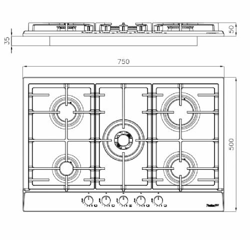Foster 7015 032 piano cottura