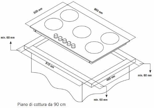 Candy CHG93WX/1 piano cottura