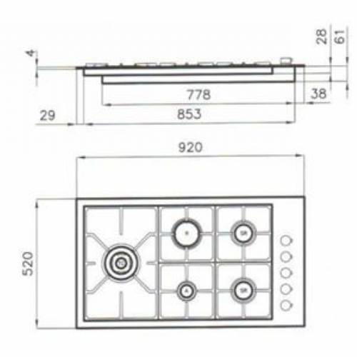 Foster 7257 032 piano cottura