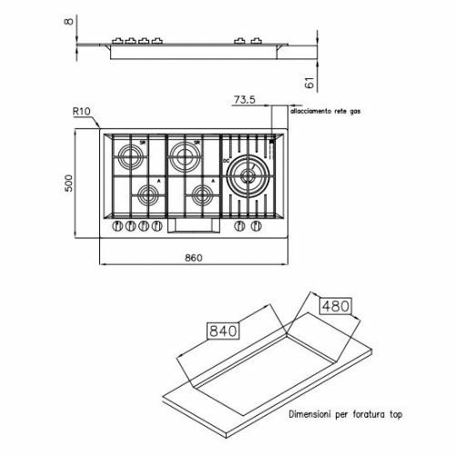 Foster 7201 032 piano cottura