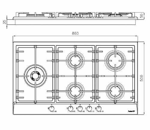 Foster 7016 032 piano cottura