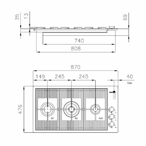 Foster 7680 006 piano cottura