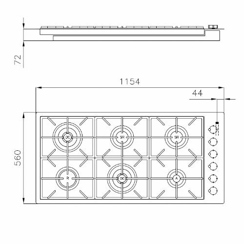 Foster 7639 000 piano cottura