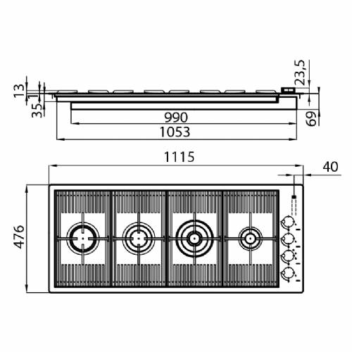 Foster 7681 000 piano cottura