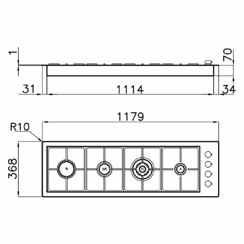 Foster 7259 042 piano cottura