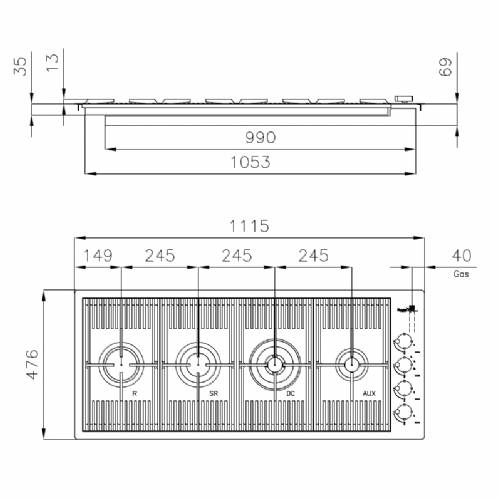 Foster 7681 006 piano cottura