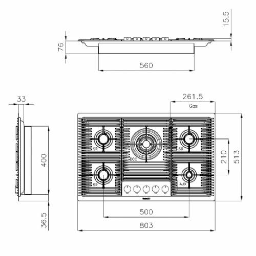 Foster 7682 008 piano cottura