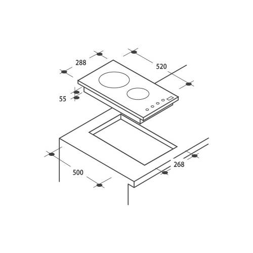 Candy CDH 30 piano cottura