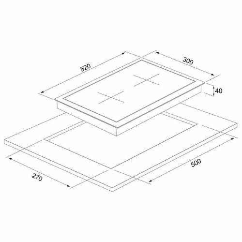 Silverline IH5447B01 piano cottura