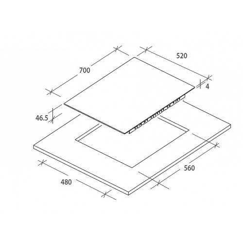 Candy CH74BVT piano cottura