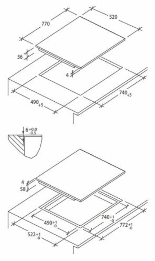 Candy CIFS85MCTT/1 piano cottura