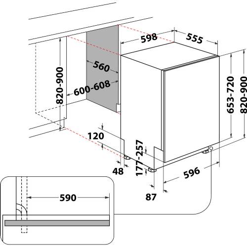 Whirlpool WIC 3C33 F lavastoviglie