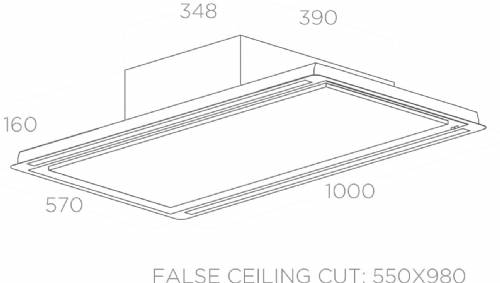 ELICA PRF0167044A CAPPA INCASSO HILIGHT GLASS H16 WH/A/100