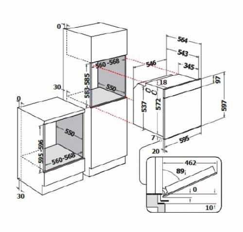 WHIRLPOOL WOI4S8PM0SBXA FORNI 60