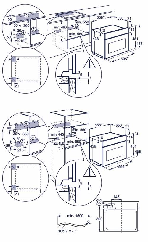 ELECTROLUX KVLAE2XH FORNI COMPATTI H45