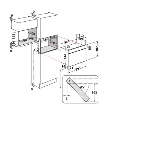 WHIRLPOOL WMN4I4BX FORNI COMPATTI H45