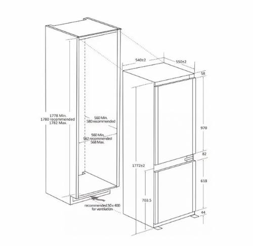 CANDY CNBQL3518EV FRIGORIFERI