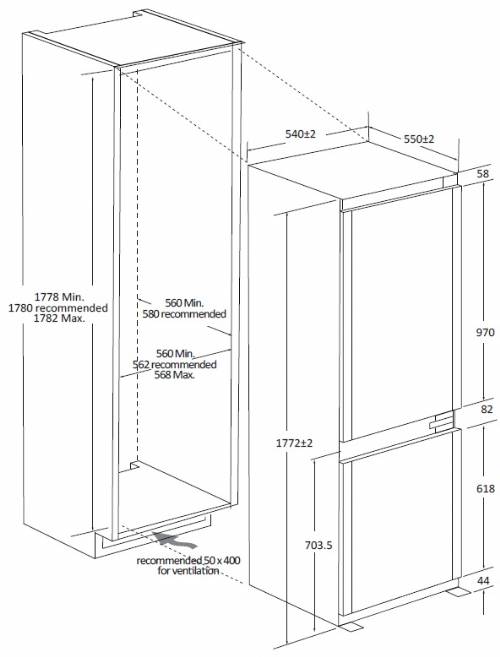 CANDY CNBQT5518E FRIGORIFERI