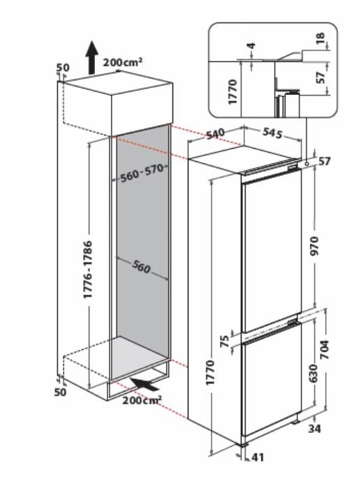 INDESIT INC18D021A1 COMBI H177 STATICO