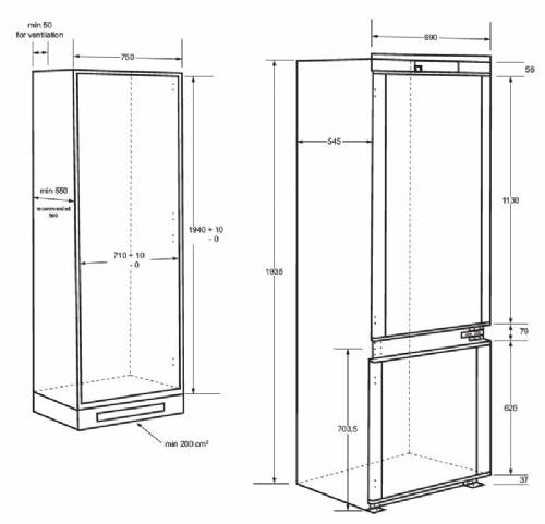 CANDY CNBQT3719EW FRIGORIFERI