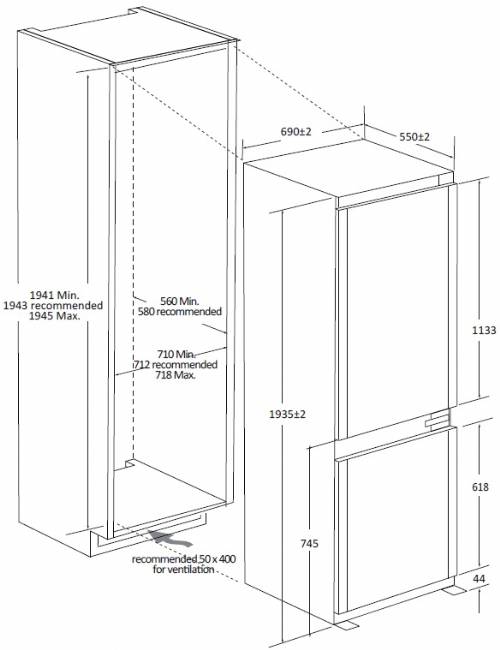 CANDY CNBQT5719DW FRIGORIFERI