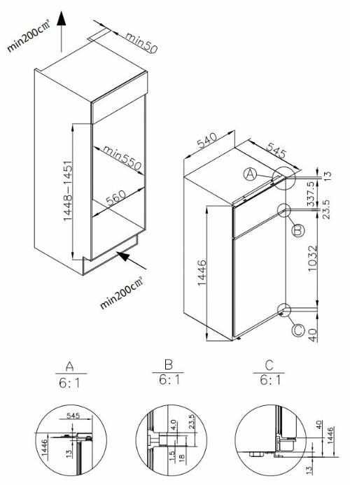 DE LONGHI F6DP220EH FRIGORIFERI