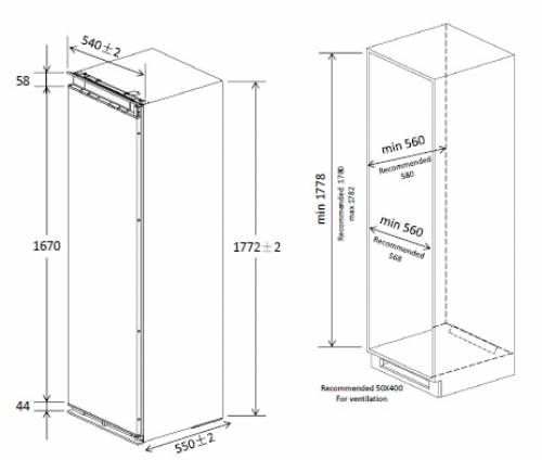Candy CML5518EVW4 Frigorifero