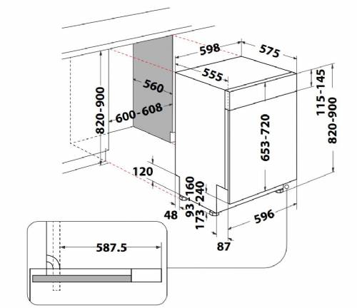 INDESIT I3BL634B LAVASTOVIGLIE